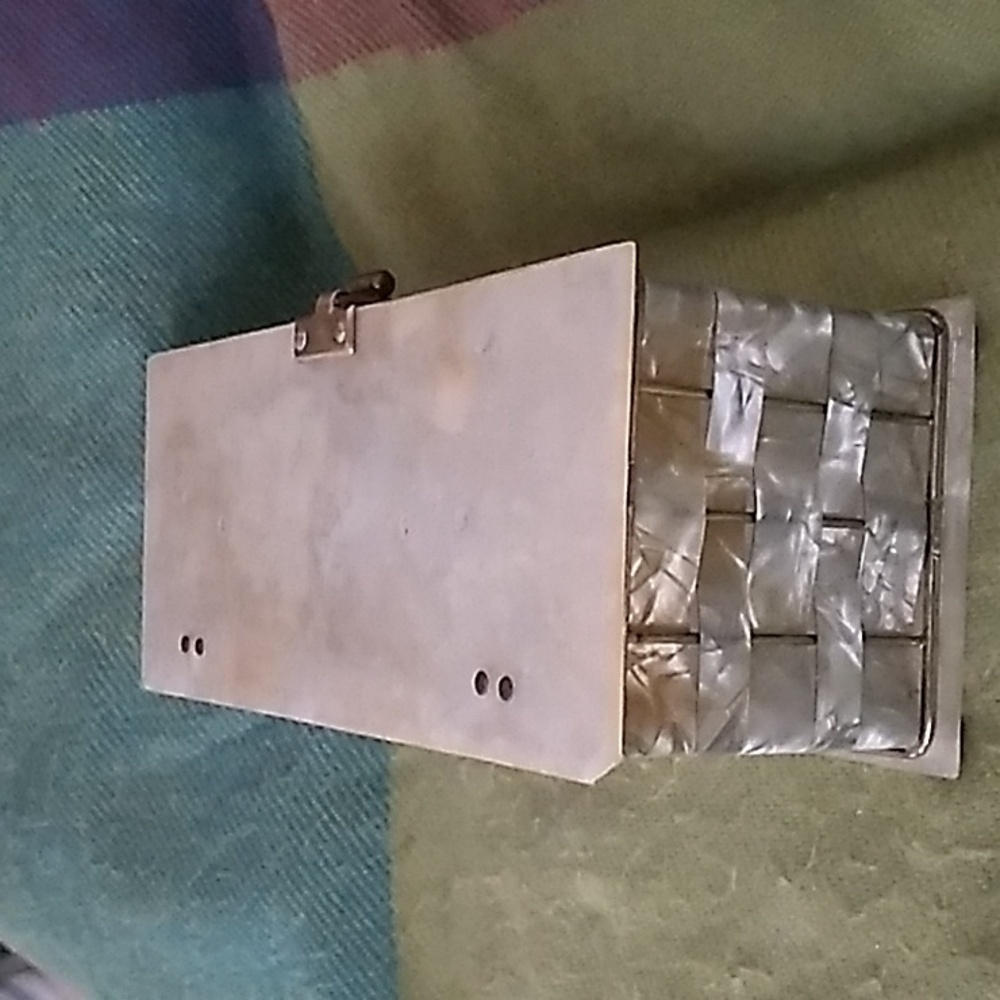 Vintagepearlized Marble Plastic Rectangle Purse - image 4